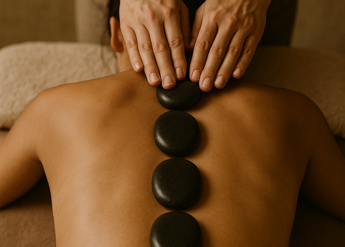 Masaje con piedras calientes Masaje con piedras calientes